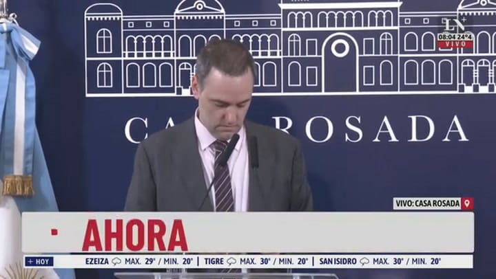 "Las medidas eran necesarias e inevitables". El gobierno presentó su plan económico. Manuel Adorni