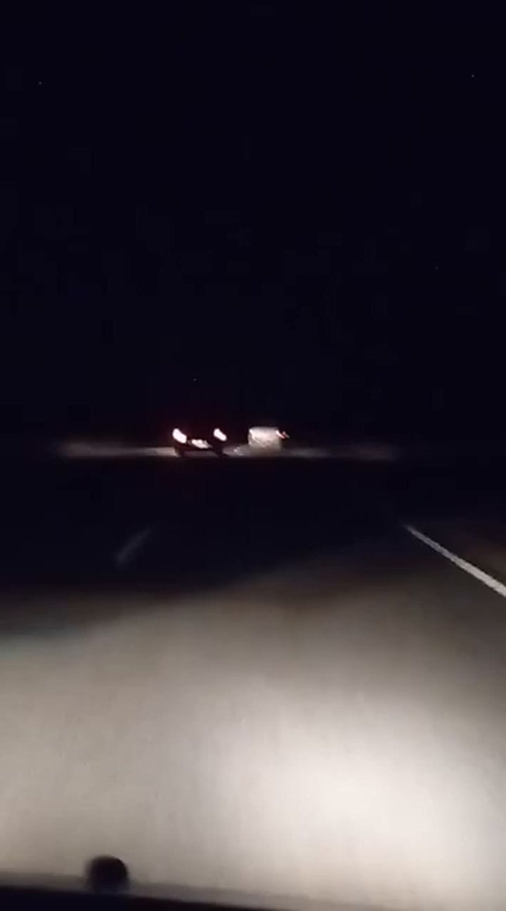 El manejo imprudente del hombre en la camioneta