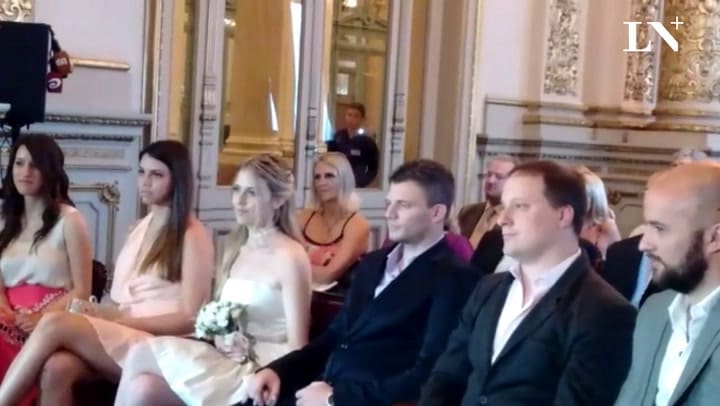 El primer casamiento en el Teatro Colón