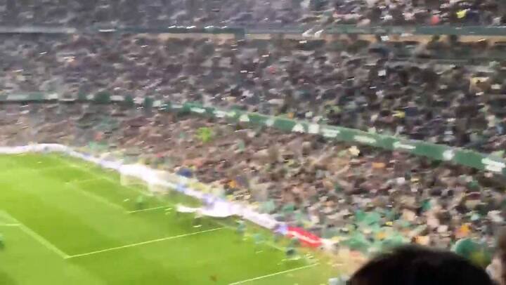 El momento en que los hinchas lanzaron peluches a la cancha