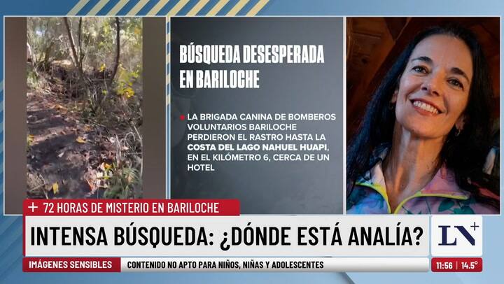 Buscan a un amujer en Bariloche