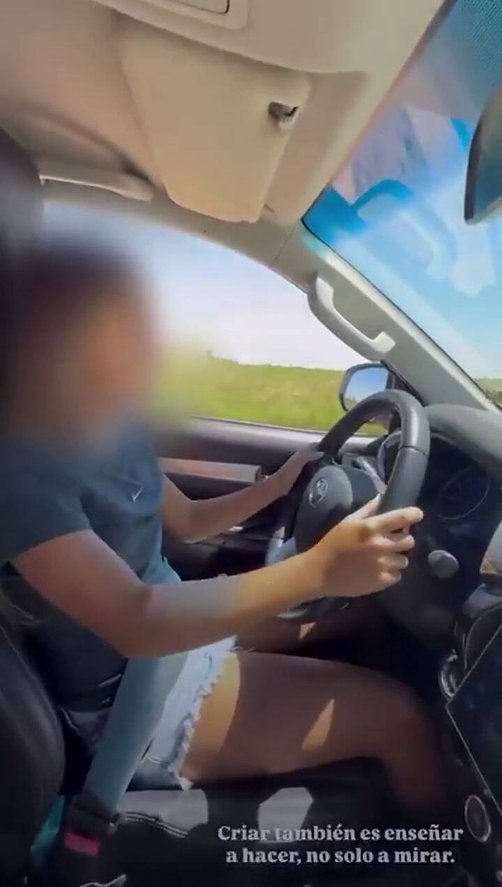 La hija de 12 años de El Polaco manejó en la ruta y generó una ola de repudio