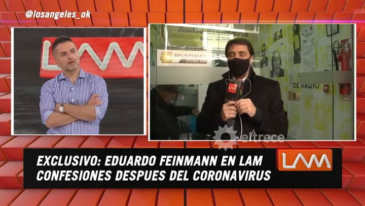 Los mensajes que recibió Eduardo Feinmann al dar positivo Covid - Fuente: eltrece