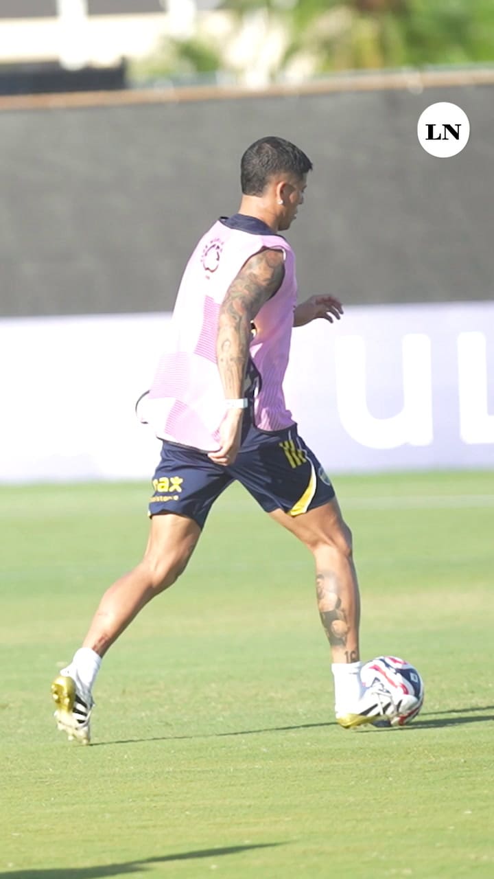 El entrenamiento de Rojo, después de ser suplente en el primer partido del Mundial de Clubes