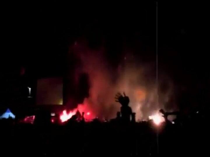 El momento en que se prendía la bengala (YouTube)