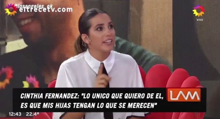 Cinthia Fernández reveló que fue víctima de violencia de género (YouTube: El Trece)