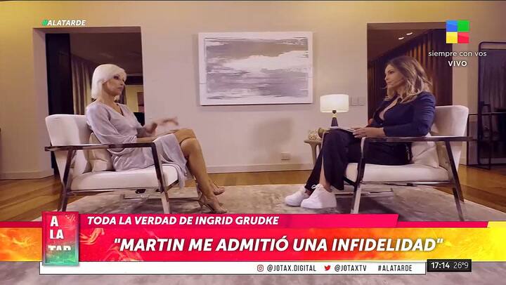 Ingrid Grudke hablo de la infidelidad de su expareja