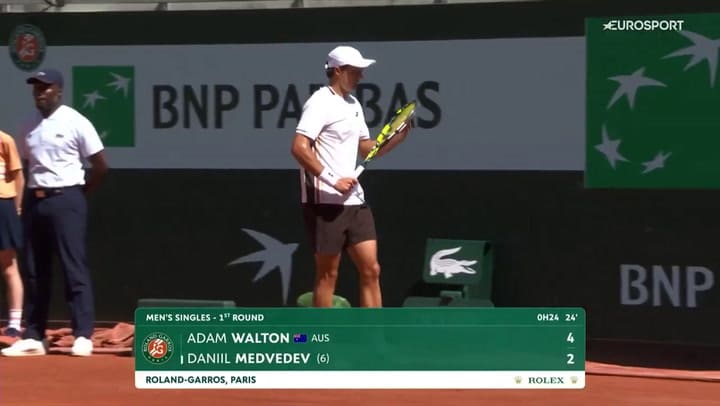 Daniil Medvedev quedó eliminado en el debut de Roland Garros