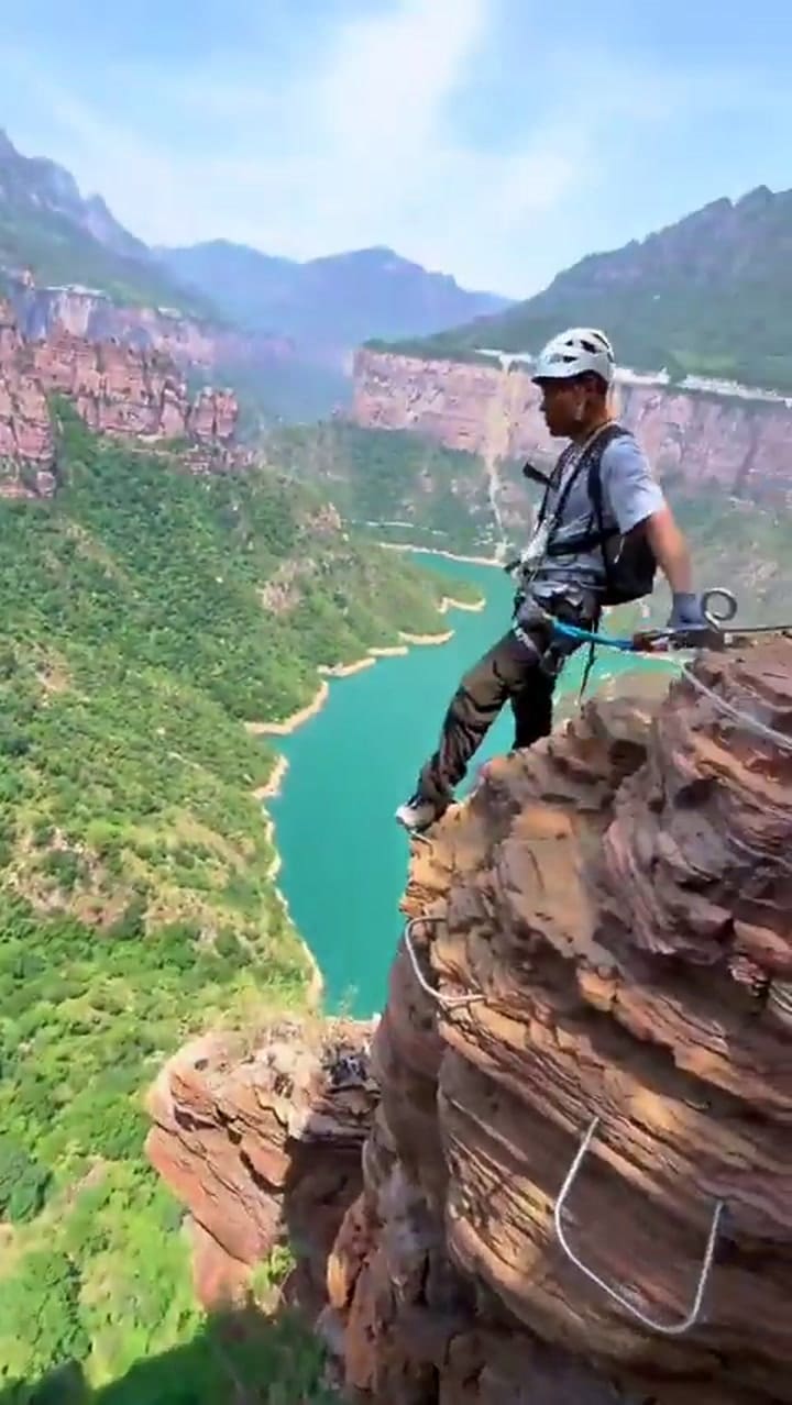 Escalada en el área turística de Baoquan