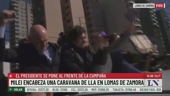 Caravana de La Libertad Avanza: tensión e incidentes