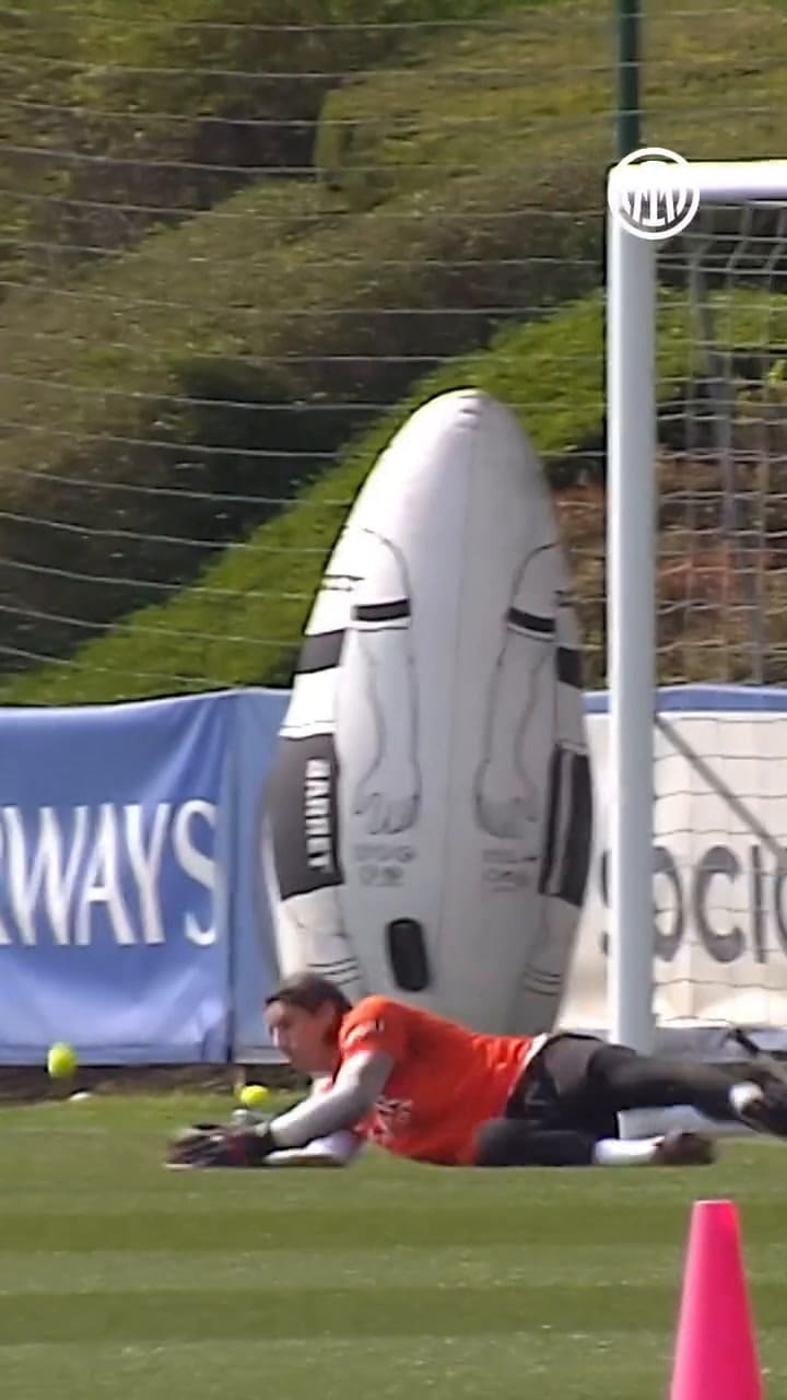 El entrenamiento de Yann Sommer, arquero del Inter