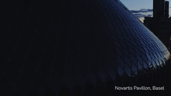 Óculo, obra de Daniel Canogar en Novartis Pavillon, Basilea