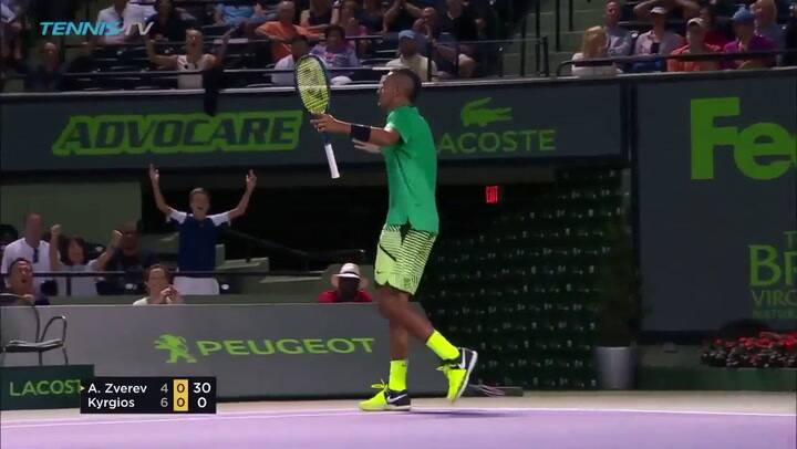 Kyrgios-Zverev: los mejores puntos del partidazo entre las estrellas del futuro