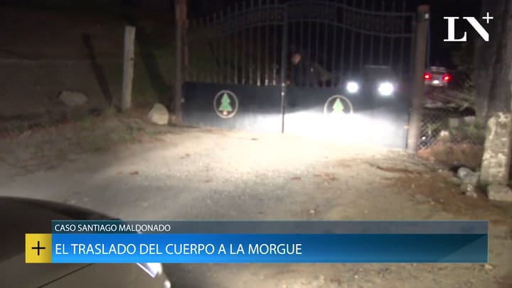 Caso Maldonado: el traslado del cuerpo a la morgue