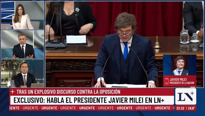 Exclusivo: entrevista a Javier Milei tras la Apertura de Sesiones 2026