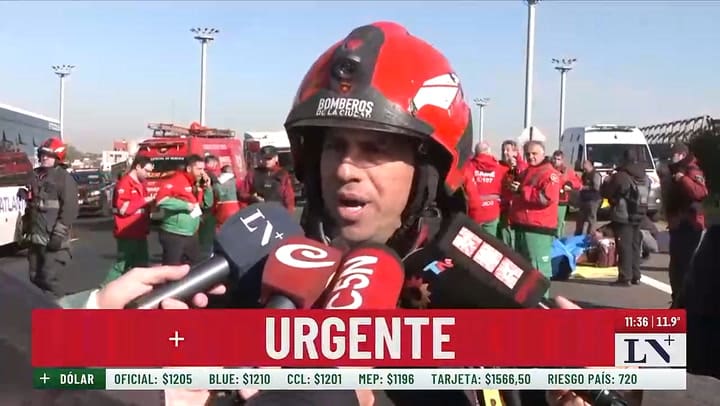 El testimonio de Pablo Guadini, Jefe de Bomberos, tras el choque en la General Paz