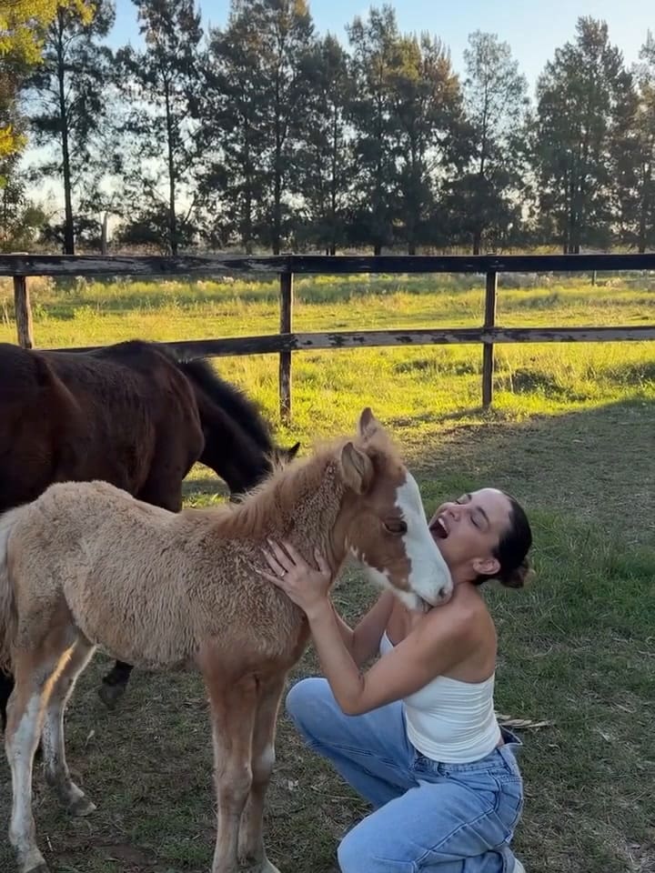 Caro Calvagni visitó la ONG Caballos Quilmes