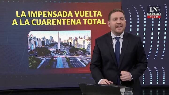 El Editorial de Jonatan Viale en LN+: 'La impensada vuelta a una cuarentena total'