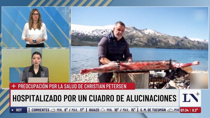 Christian Petersen fue hospitalizado