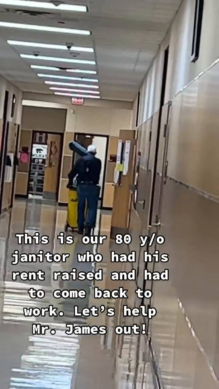 Un joven en TikTok pidió ayuda económica para el conserje de su escuela