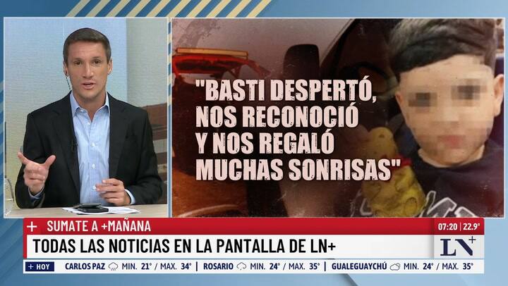 Bastian desperto del coma a tres semanas del accidente