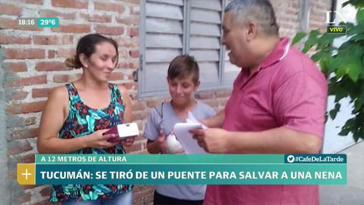 Tucumán: se arrojó de un puente de 12 metros de altura para salvar a una nena