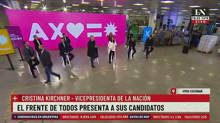 Alberto Fernández: 'Recibimos un país en terapia intensiva'. Presentación de listas del FdT.