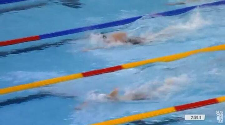 Delfina Pignatiello cosechó otra medalla de plata en los 400 metro libres - Fuente: TV Pública