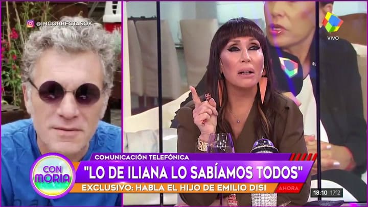El hijo de Emilio Disi confirmó el romance de su padre con Iliana Calabró - Fuente: América