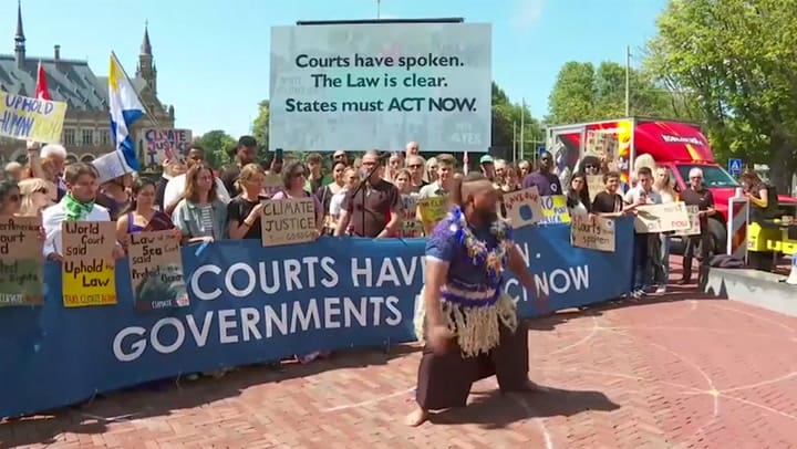 La marcha de los activistas por el cambio climático