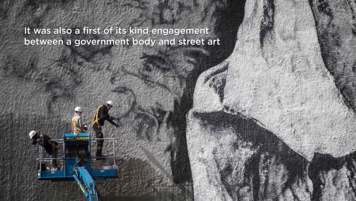 Mural de Gandhi - Fuente: YouTube