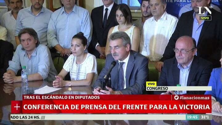 Conferencia de prensa del FPV después de los incidentes en el Congreso