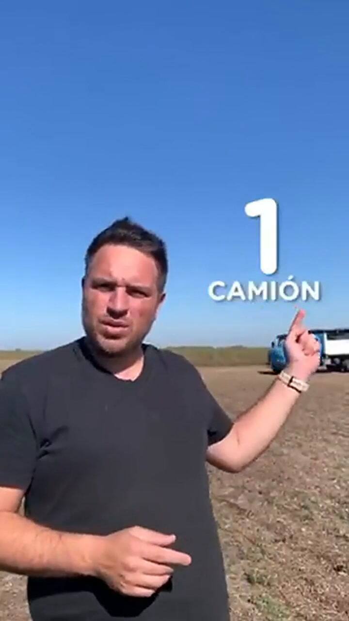 Un productor graficó el impacto de la sequía en un video en las redes sociales