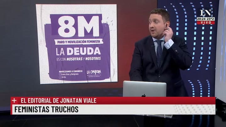 Feministas truchos. El editorial de Jonatan Viale