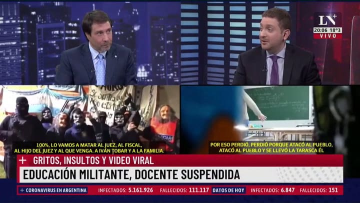 Feinmann intentó comunicarse en vivo con la profesora K