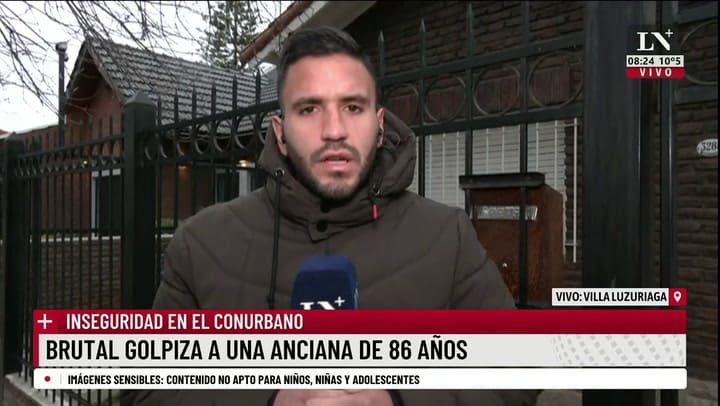 Brutal golpiza a una jubilada para robarle en Villa Luzuriaga: 'Fue a plena luz del día'