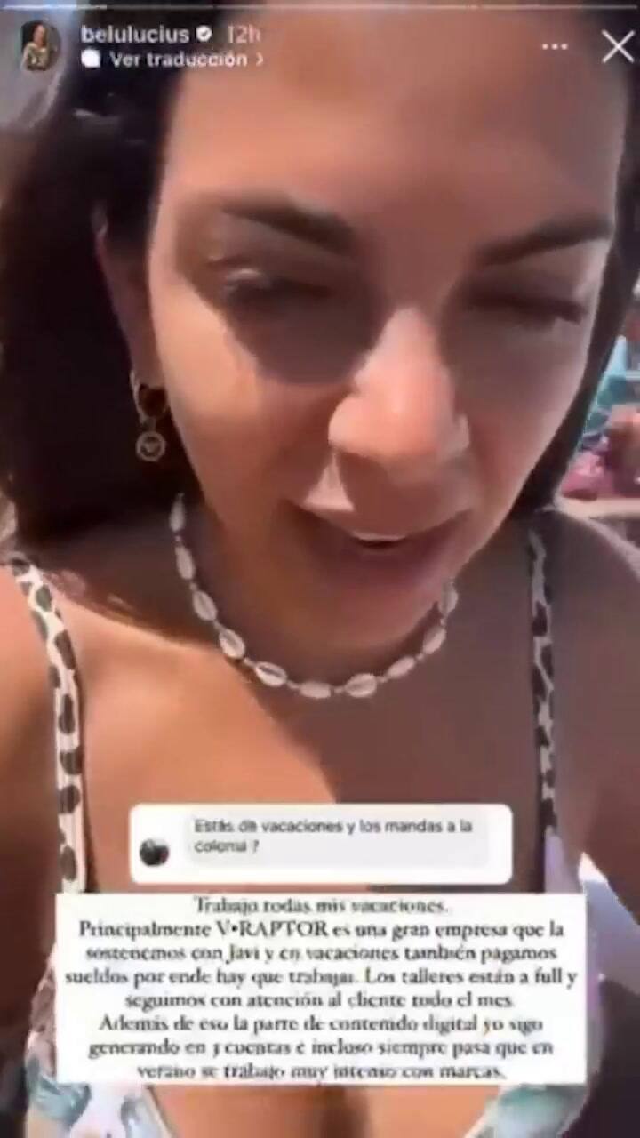 Belu Lucius se fue de vacaciones sin sus hijos, le llovieron las críticas y contestó con un descargo