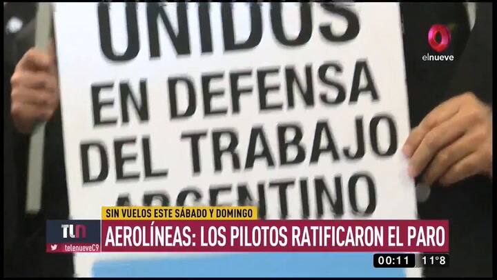 Aerolíneas: los pilotos ratificaron el paro - Fuente: el nueve