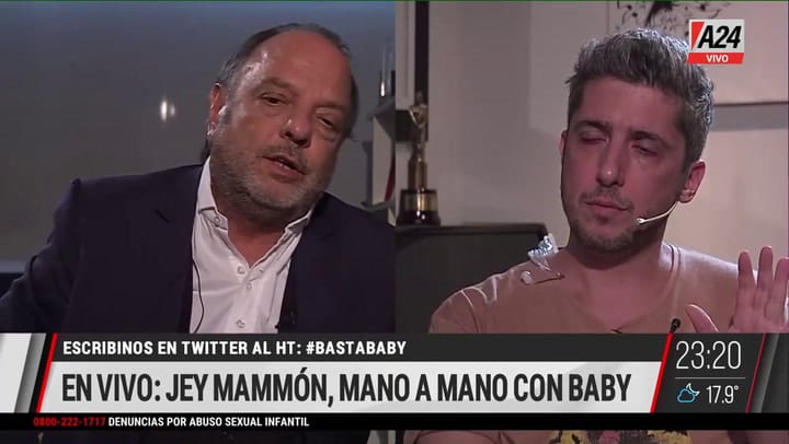 La entrevista a Jey Mammon de Baby Etchecopar que terminó con un tenso cruce