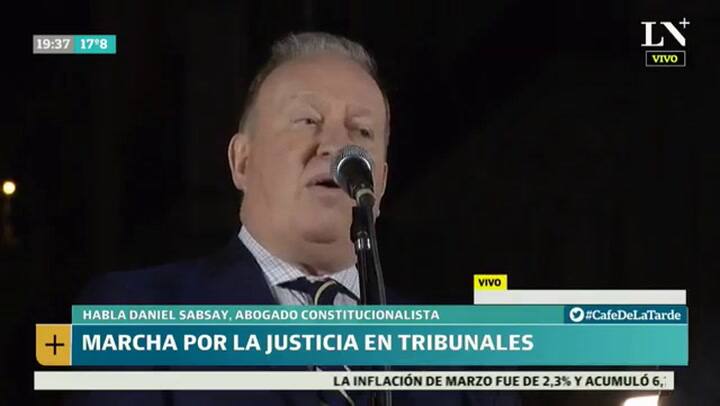 Habla Daniel Sabsay en la marcha por la justicia - Café de la tarde