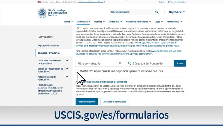 Cómo presentar el formulario del Uscis para la green card en línea