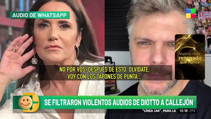 El audio de Ricky Diotto hacia Fernanda Callejón