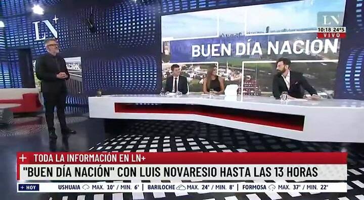 El divertido ida y vuelta de Luis Novaresio y el Rifle Varela en su debut en LN+