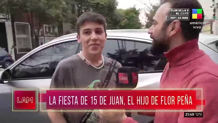 Juan, el hijo de Flor Peña habló de su fiesta de 15 y repsondió a las críticas