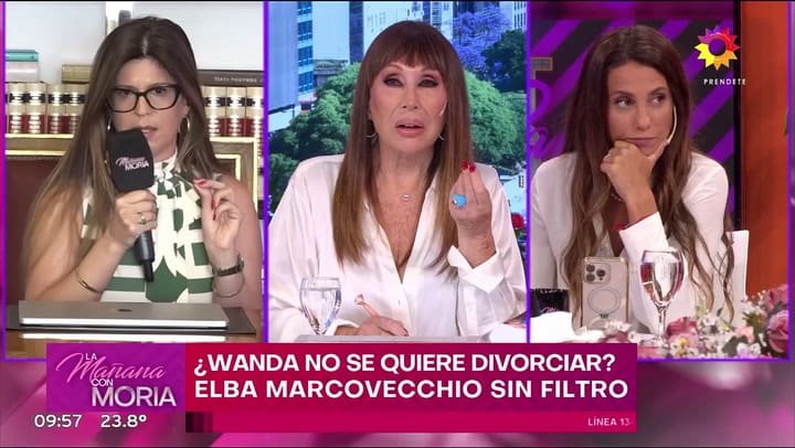 Elba Marcovecchio y Cinthia Fernández discutieron En La mañana con Moria