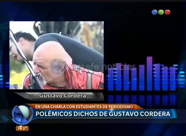 El audio de los polémicos dichos de Gustavo Cordera en TEA - Fuente: Youtube