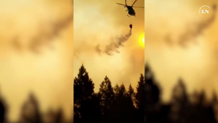 Incendios forestales en la zona de Quillén