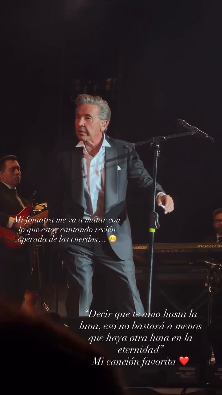 La reflexión de Anderson durante el recital de Ricardo Montaner