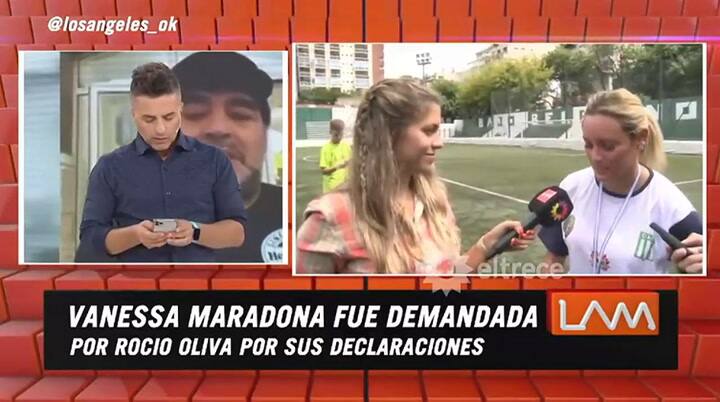 En vivo y por televisión, Rocío Oliva amenazó a Vanesa Maradona - Fuente: eltrece