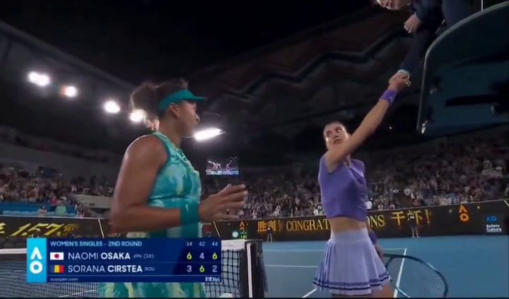 Discusión Naomi Osaka y Sorana Cirstea